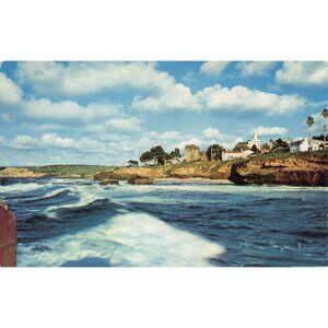 Postcard The Calm Pacific Ocean At La Jolla California Vintage Chrome Unposted 1